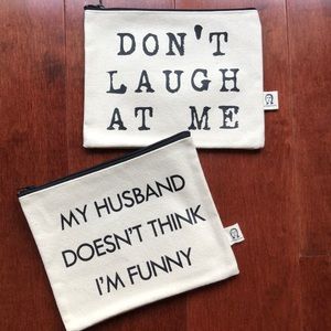 Set of TWO Zippered Pouches